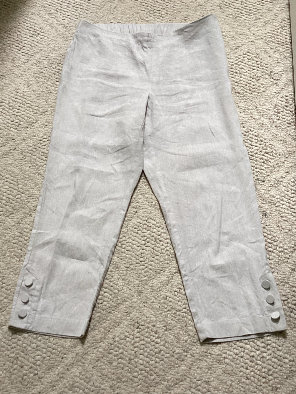 J Jill linen blend cropped pants Minimalist chic Slow fashion Coastal 
Size S